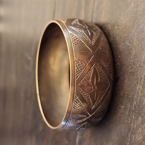 Etched bangle bracelet from India